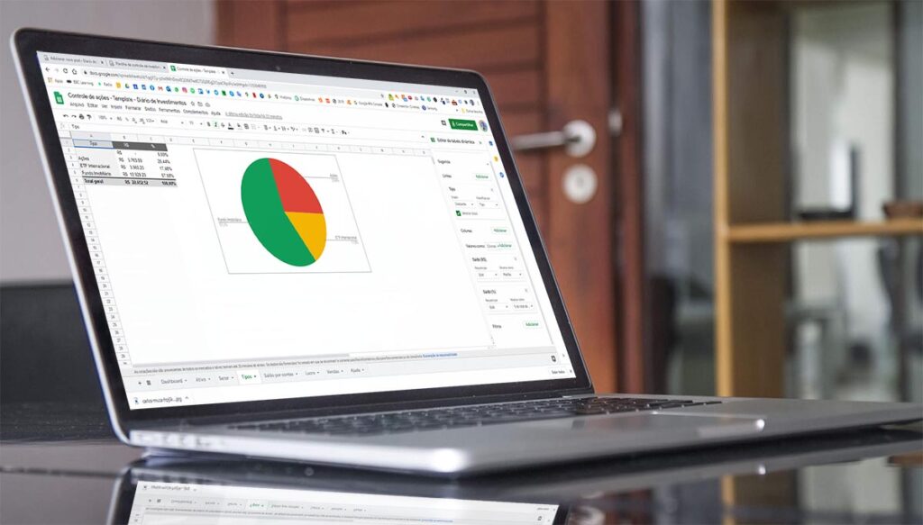 planilha de controle de acoes e ativos da bolsa de valores