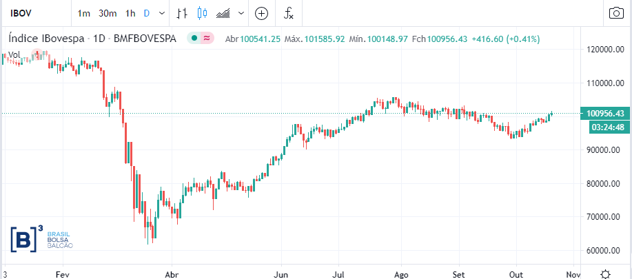 Desempenho do Ibovespa em 2020