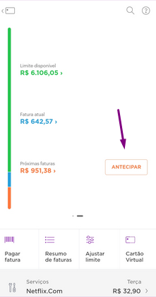 Passo a passo: como antecipar parcelas do cartão de crédito Nubank?