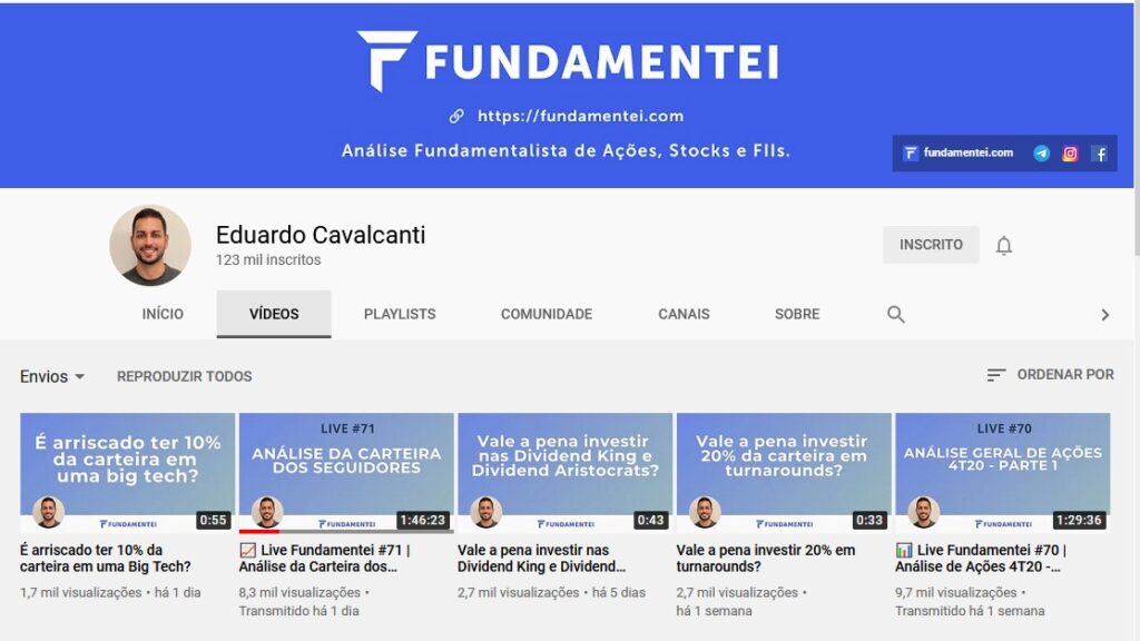 "Olhando de forma geral, sua diversificação está espetacular. Você deu percentuais próximos para cada ativo, o que é bastante positivo e não precisa ficar vendendo. O ideal é mesmo reequilibrar com os aportes mensais.