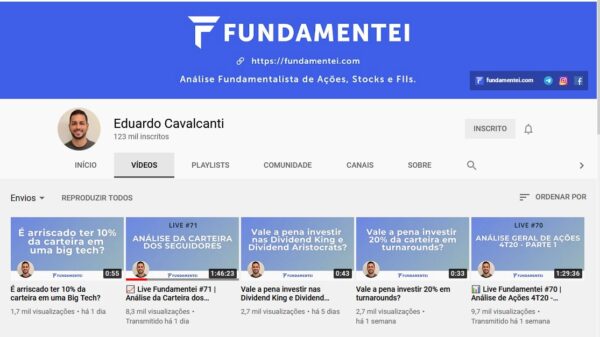 Eduardo Cavalcanti, do Fundamentei, analisou minha carteira ao vivo!