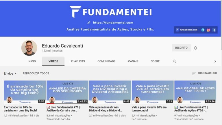 "Olhando de forma geral, sua diversificação está espetacular. Você deu percentuais próximos para cada ativo, o que é bastante positivo e não precisa ficar vendendo. O ideal é mesmo reequilibrar com os aportes mensais.